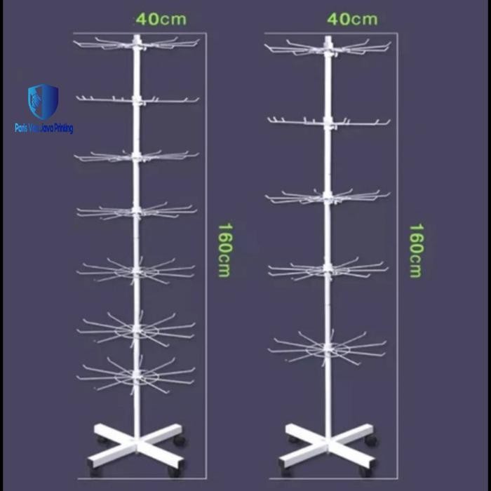 Rak Putar- Rak Display Aksesoris Gantungan - Rak display Matahari 7 Susun