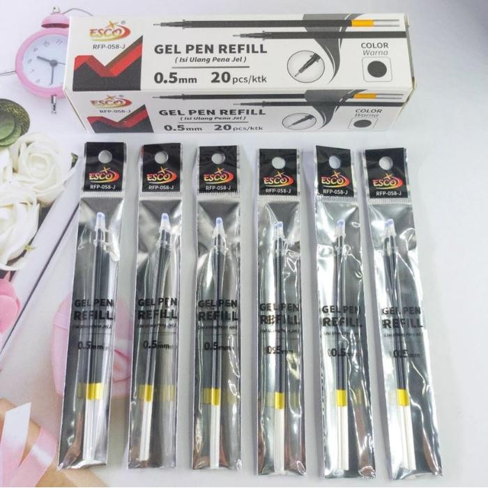 

FLASH SALE (20PC) REFILL TINTA PULPEN CAIR HITAM / REFIL ISI ULANG PEN GEL / GEL PEN REFILL GPR