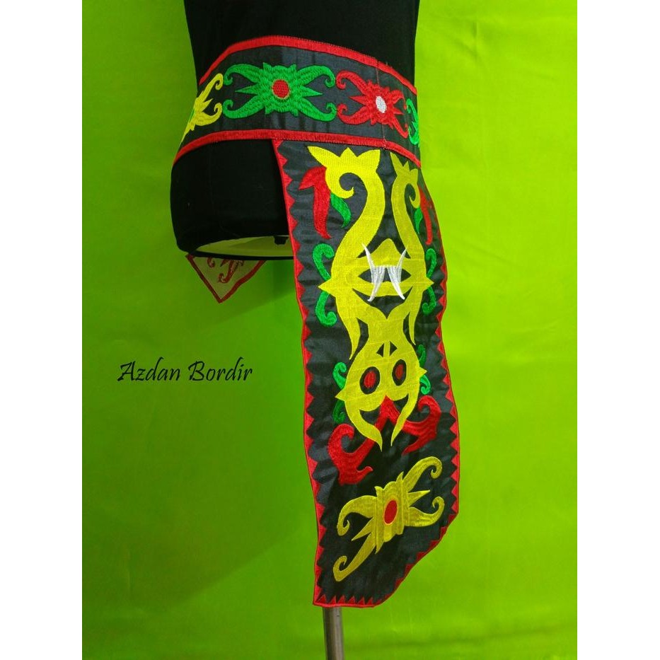 Renda Bordir Ikat Pinggang Aksesoris Tari Dayak Barong