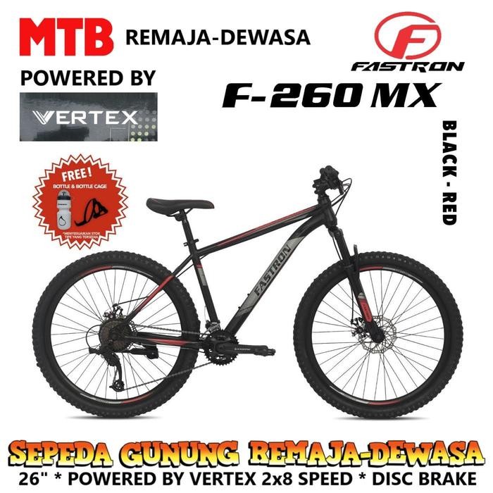 Sepeda Gunung Fastron F260MX 26 Inci Steel 3x7 Speed Disc Brake MTB