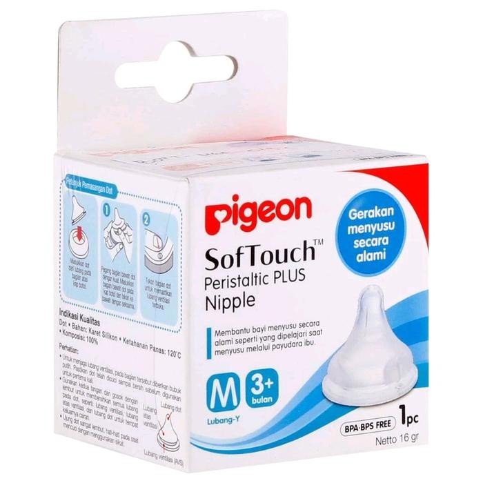 JTTOP" [ ORIGINAL 100 % ] PIGEON PERISTALTIC PLUS NIPPLE M/L/LL/LLL FOR WIDE NECK BOTTLE