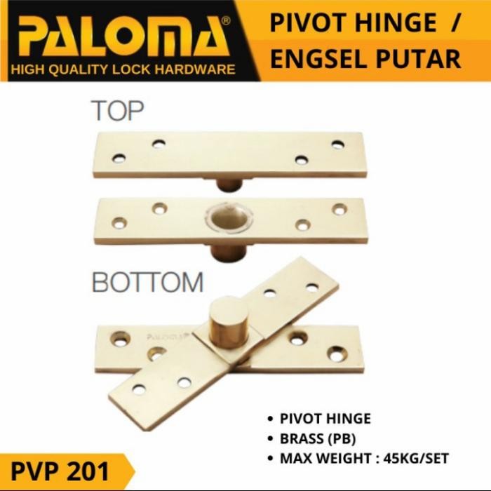HARGA DISKON ENGSEL PIVOT PUTAR JENDELA PALOMA PVP 201 BRASS GOLD EMAS
