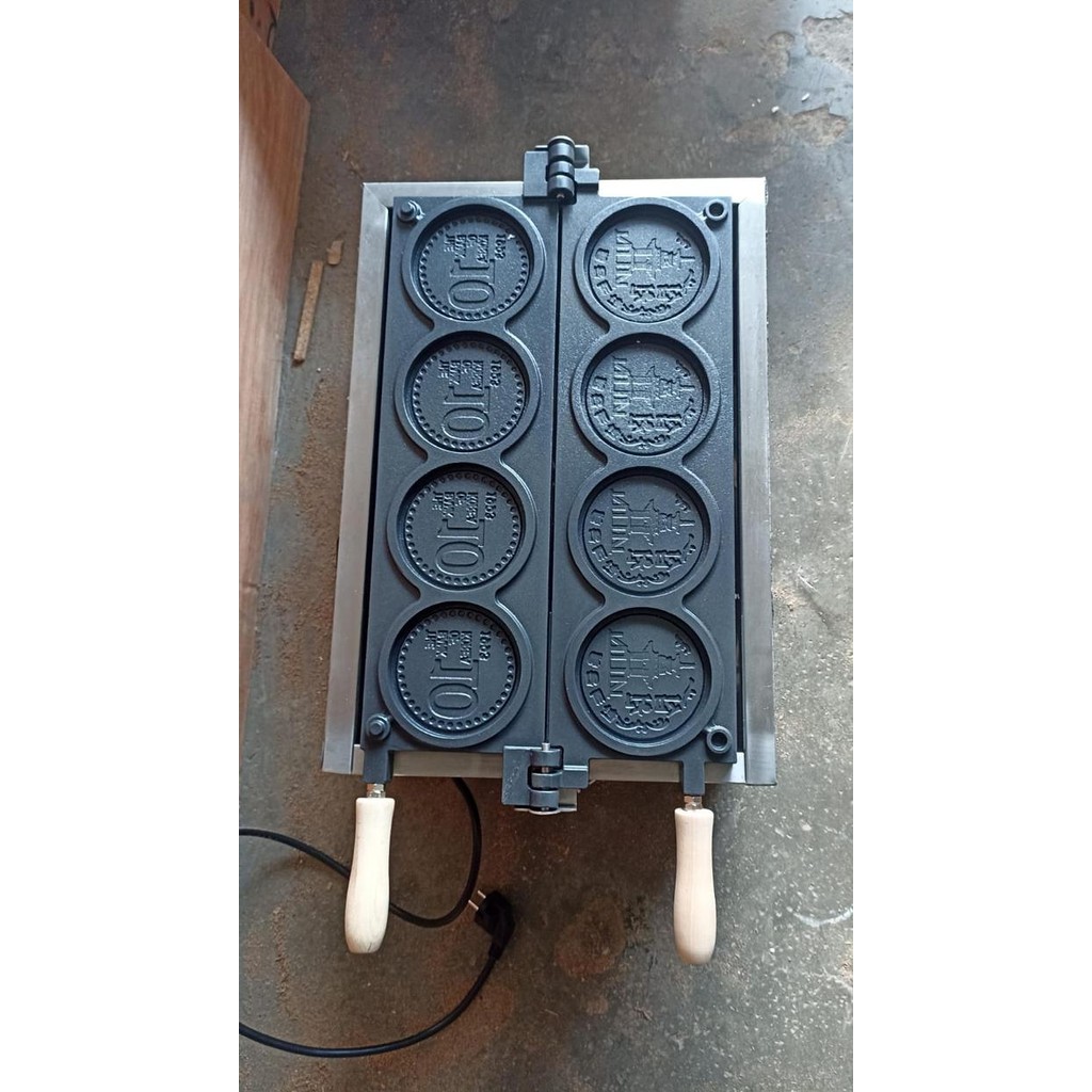 Wintech WTH-SZTM-4C Waffle Coin Baker Mesin Pembuat Waffle Bentuk Koin