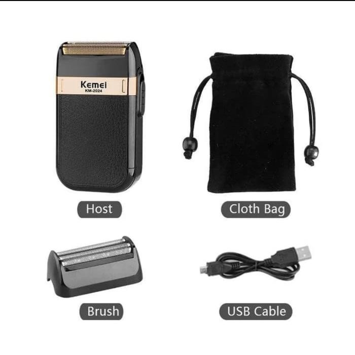 KEMEI KM-2024 SHAVER WATERPROOF ALAT MESIN CUKUR JENGGOT KEMEI KM 2024