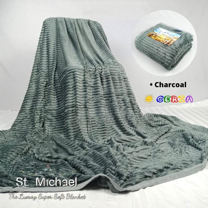 Selimut Tebal Bulu Halus St.Michael Orange Size Jumbo 200x220 Cm