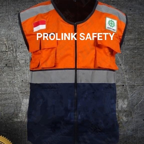 ROMPI SAFETY ORANYE NAVY KAIN DRILL