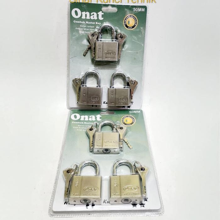 Gembok Master Key ONAT 40 50 60MM - Gembok Stainless ONAT Pendek 40mm