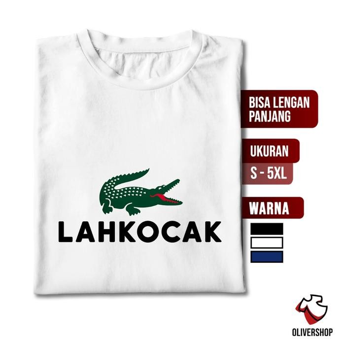 Baju Kaos Plesetan Lahkocak - Parodi Merek Brand Logo Kata Kata Tulisan Lucu Unik Dewasa Anak Pria