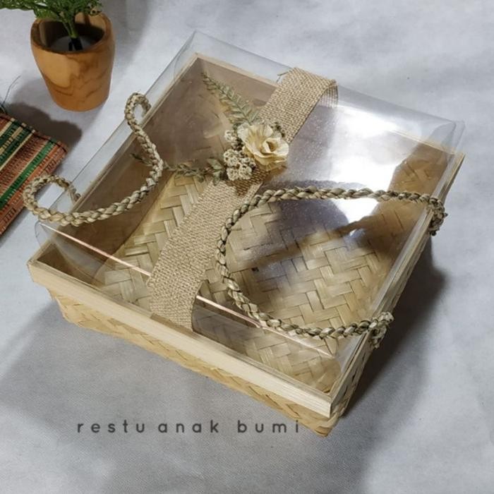 PREMIUM besek mika tinggi pita rustic, besek cangking, besek mika, besek warna, besek hias, besek