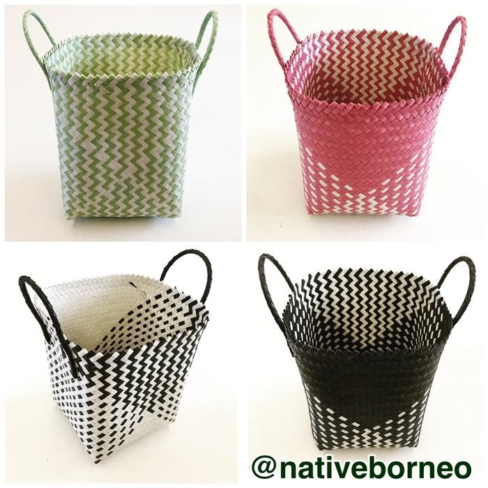 PREMIUM Pot Tanaman Plastik, Cover Pot Anyaman, Keranjang Tanaman, Bakul