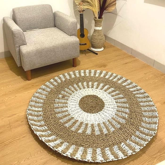 PREMIUM karpet anyaman seagrass 120 cm