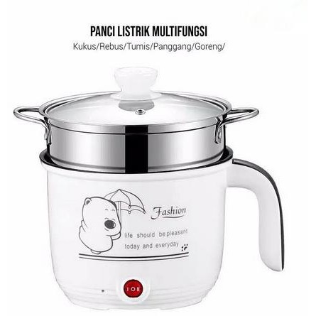 PREMIUM Panci Rebus Kukus Teko Listrik Alat Dapur Masak Air Panas Multifungsi