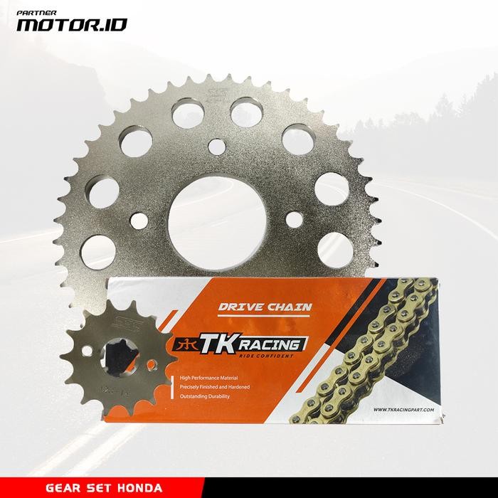 Gear Set Sss Cb150R Cbr150R Megapro Verza Tk Racing Gold 428