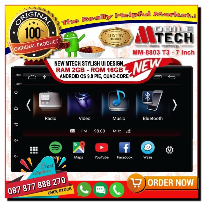 Terlaris Headunit Android Mtech Mm8803V 7 Inch/M-Tech Mm 8803V/M Tech 8803