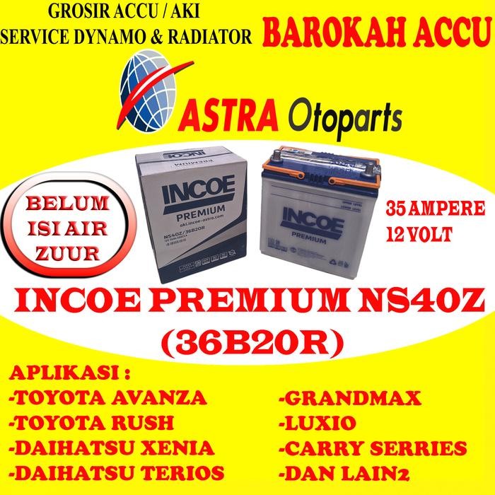 Aki Incoe Premium Ns40Z / 36B20R Astra Otoparts