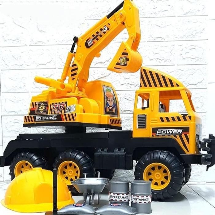 TRUK EXCAVATOR BEKO HELM - MAINAN ANAK TRUK BEKO BESAR