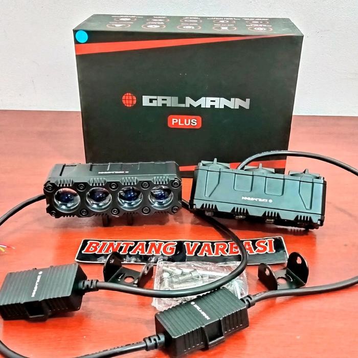 LAMPU LED LASER GALMAN PLUS 4 MATA MINI LASER 4 MATA GALMAN BLUE LENS