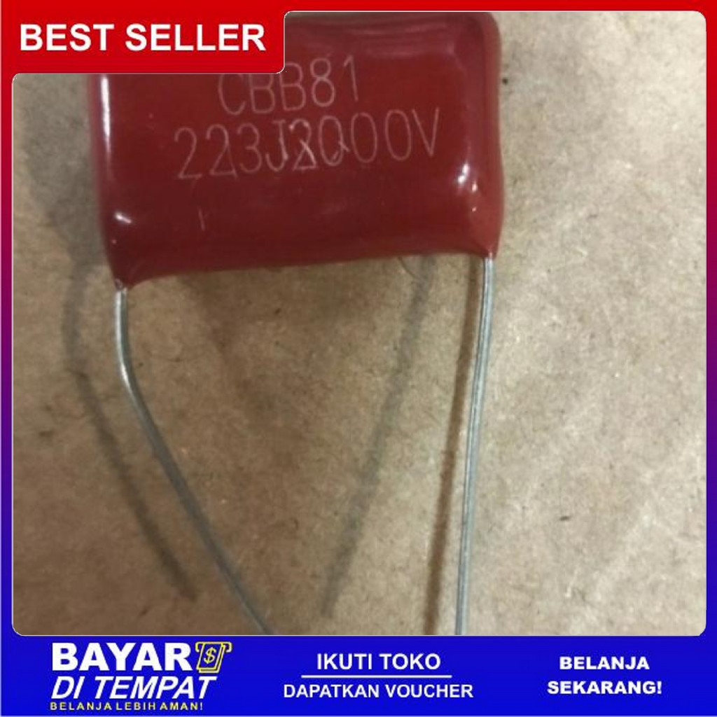FREE ONGKIR CAPASITOR KAPASITOR MILAR 223 223J 2000V 2000 VOLT 220NF 2KVDC 2KV - BISA COD