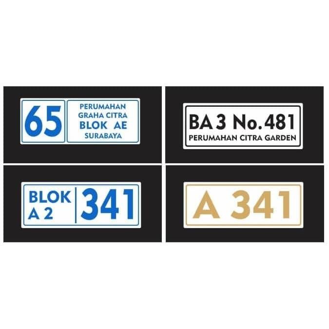PAPAN NAMA ACRYLIC NOMER RUMAH