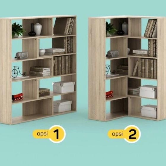 TWIN BC 5 RAK BUKU / LEMARI PAJANGAN / SEKAT RUANGAN /PENYEKAT RUANGAN