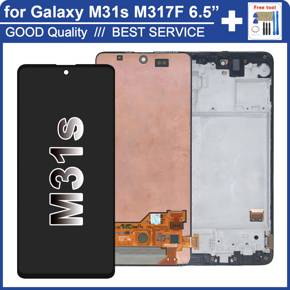 Super Amoled Lcd For Samsung Galaxy M31S M317F Lcd Display Touch Screen Digitizer Replacement For