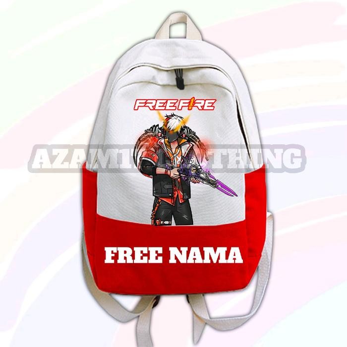 TAS RANSEL ANAK FF KARAKTER FF FREE NAMA VERSI SG 2 JUTA EVO GUN / KANTONG SEKOLAH ANAK TK SD