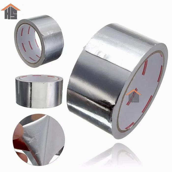 

HOT SALE! ALUMINIUM FOIL TAPE ISOLASI LAKBAN TAHAN PANAS UKURAN 7,5CM