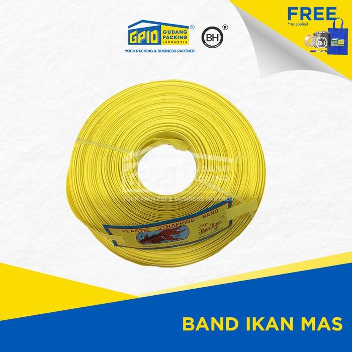 

PROMO! IKAN MAS - Plastic Strapping Band Kuning 1.5 Kg