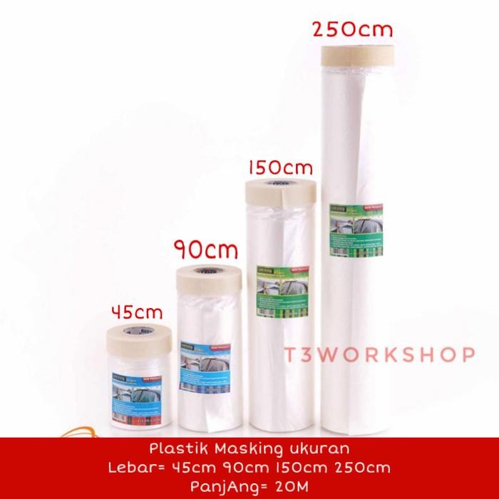 

PROMO! Pretape masking film with tape 20m x 55cm 110cm 140cm 180cm 200cm