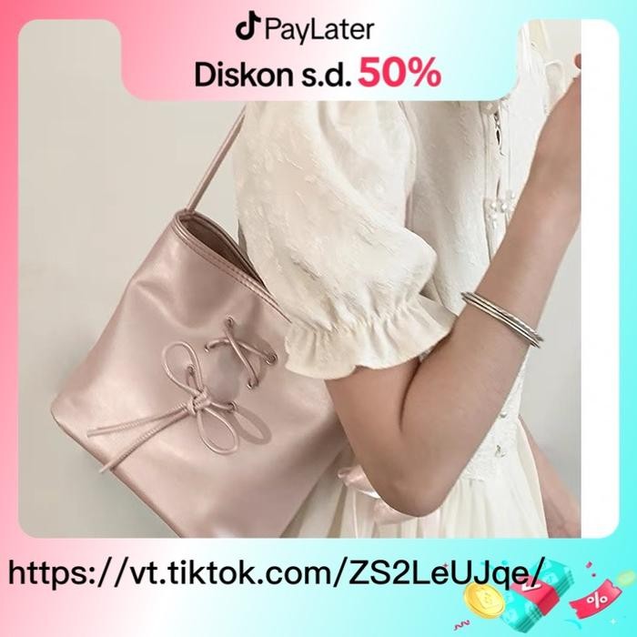 BEST SELLER Tas Nenek Portabel Niche Tas Ketiak Manis Fashion Trendi Baru Wanita Tas Ember Bahu