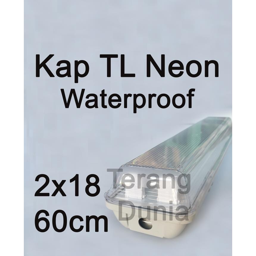 Terlaris Kap Lampu TL Waterproof 2x18 Kap TL 2x18 Waterproof Rumah Lampu TL 2x1 SALE