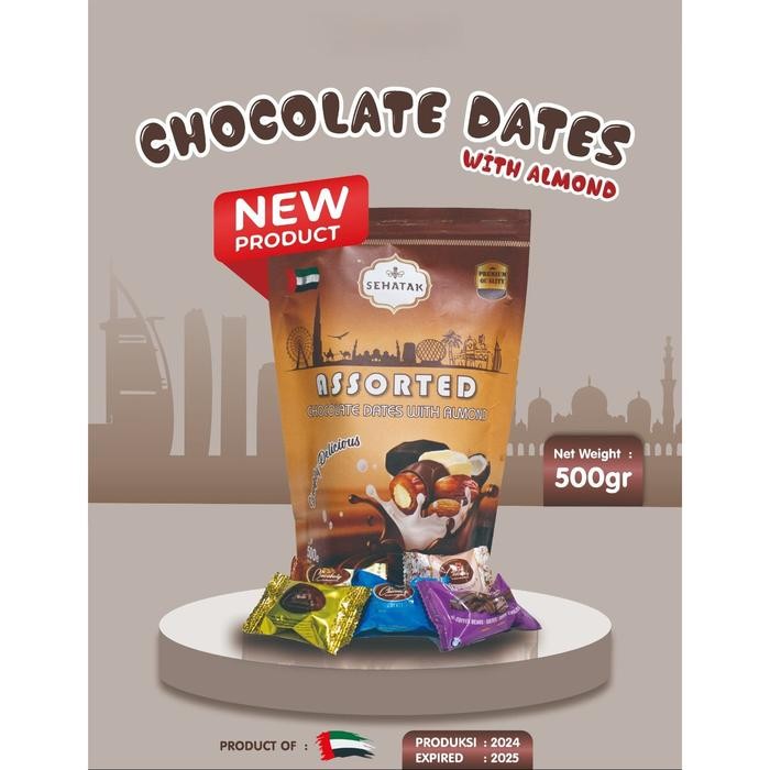 

ASSORTED COKELAT ISI KURMA ALMOND MIX 500 GRAM SEHATAK