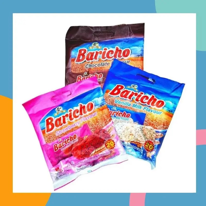

Baricho sereal coklat,strawberry,vanila, 1pack 20pcs