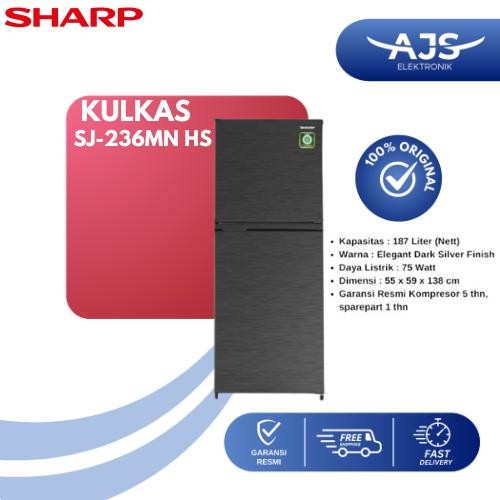 Kulkas 2 Pintu Sharp Sj-236 Mn-Hs No Frost & Low Watt