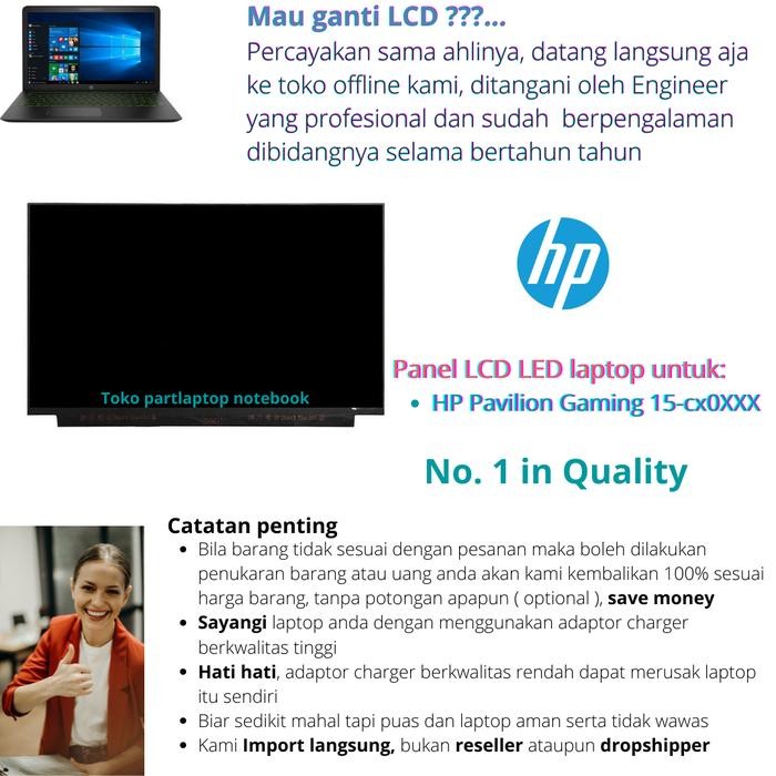 PANEL LCD HP PAVILION GAMING 15-CX0XXX ORIGINAL PRODUCT
