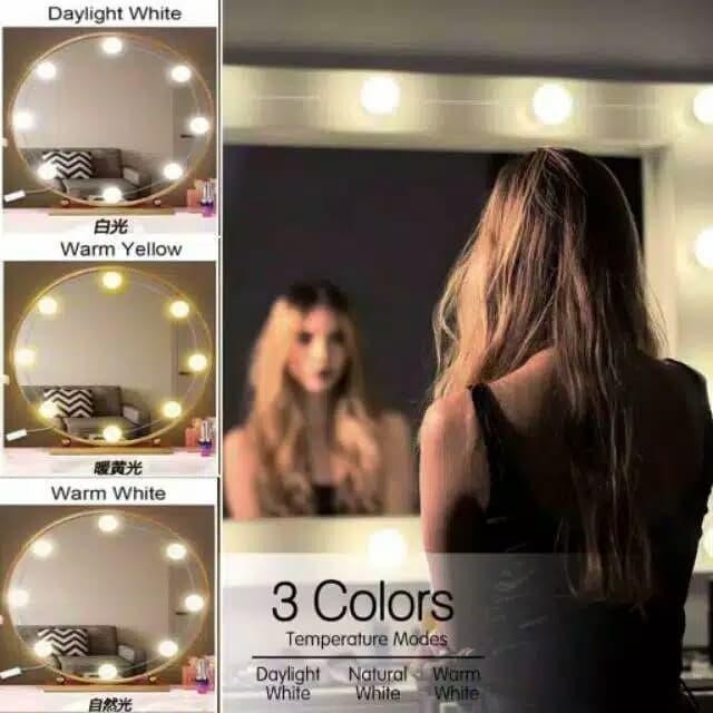 Lampu hias 3 warna Meja Kaca Cermin Rias vanity LED Bolam Makeup