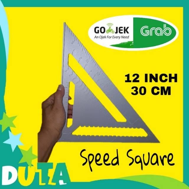 

Speed Square 12 inch 30cm Penggaris Alumunium Siku Sudut Pertukangan