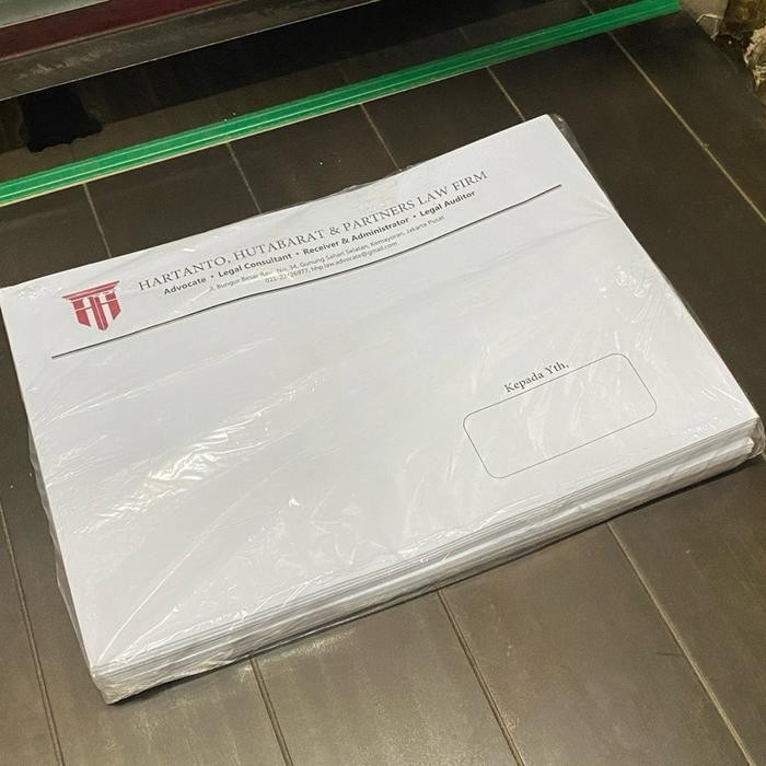 

CETAK AMPLOP FOLIO PUTIH - CETAK 2 WARNA - UKURAN 24X35CM KODE 1012