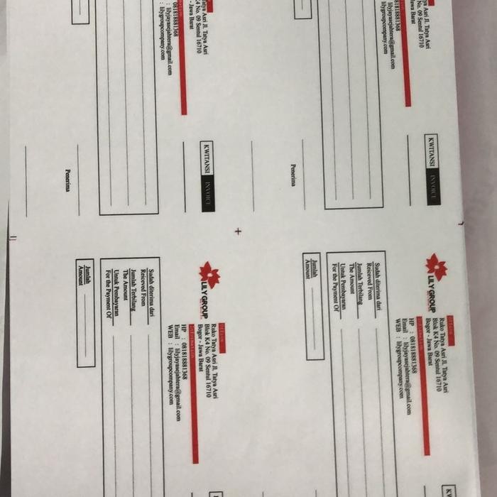 

CETAK KWITANSI RANGKAP 2 1 RIM UKURAN 1/4