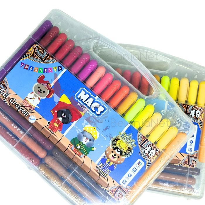 

Gel Crayon Silky Crayon Krayon Macs 48 Warna Dapat Dicuci