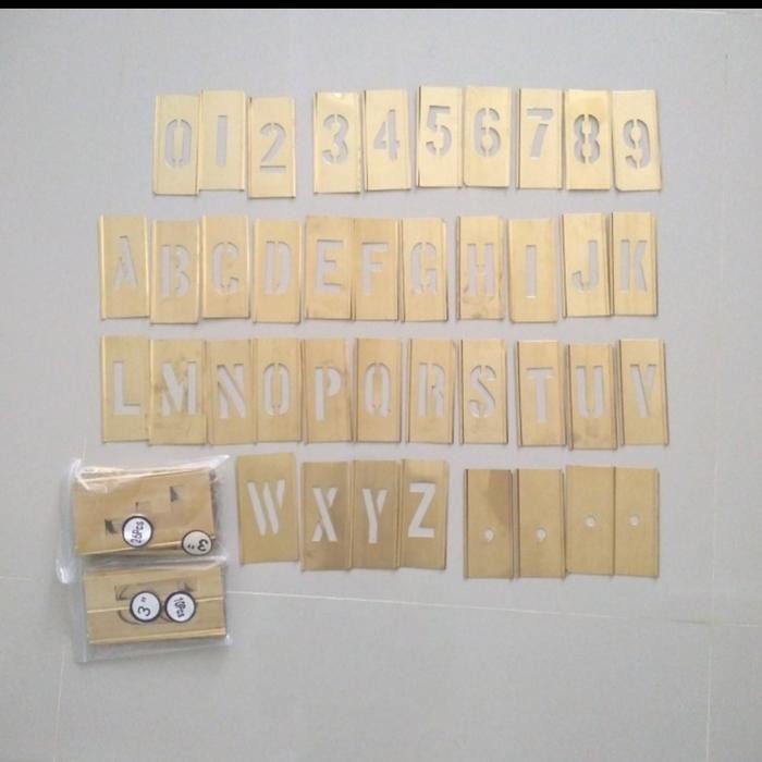 

613140, STENCIL LETTER & FIGURE SET BRASS A-Z& 0-9, 76'S 100MM