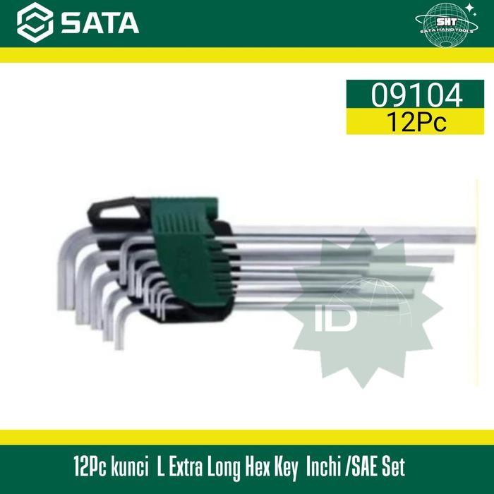 SATA Kunci L 12PCS extra long hex key set 09104