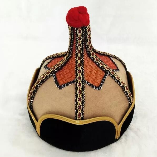 Chinese Mongolian Men Hat Stage Cap Ancient Dance Folk Spring