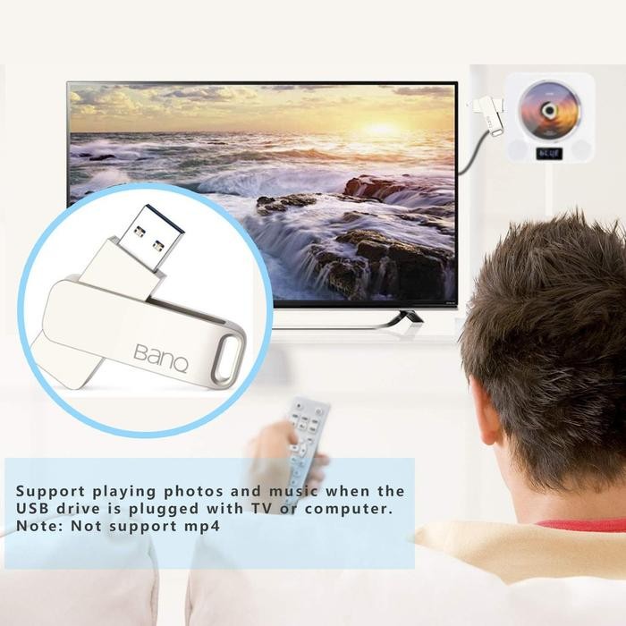 [Expert] INDIALO Portable CD Player/Wall Mountable Portable Bluetooth CD Player