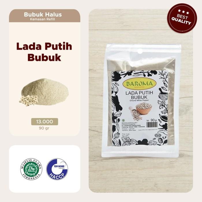 

(Allthebest) Baroma Lada Putih Bubuk Bumbu Halus [90 g] Refill