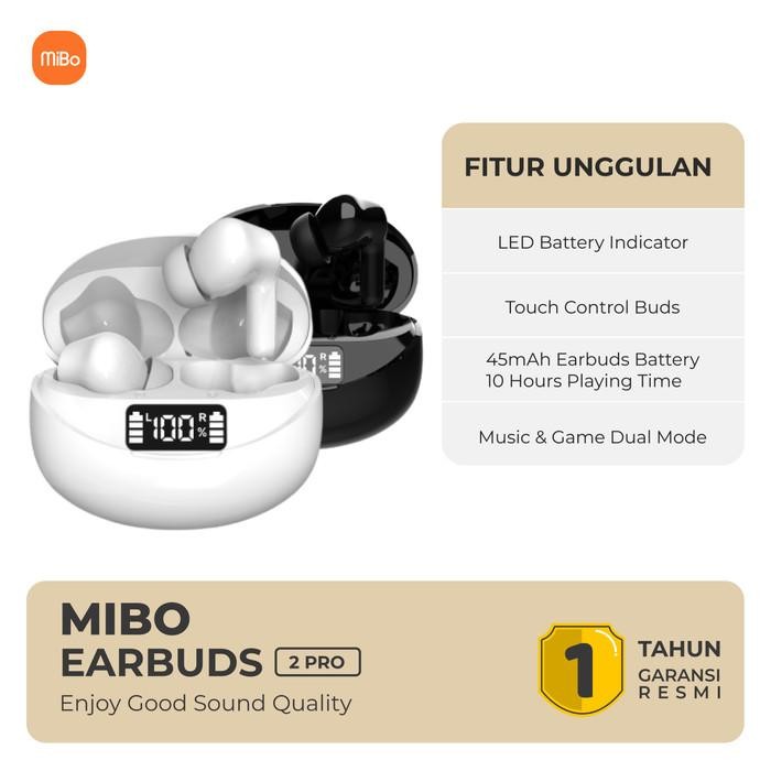 (Expert) Mibo Airpods 2 Pro TWS Earbuds Bluetooth 5.3 IPX-5 10Hours Battery