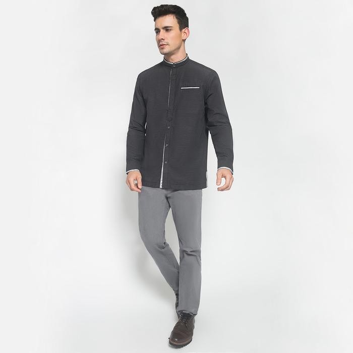 LGS - Baju Koko Pria - Lengan Panjang - Hitam - CSH.286.S950K.275.C-L/S