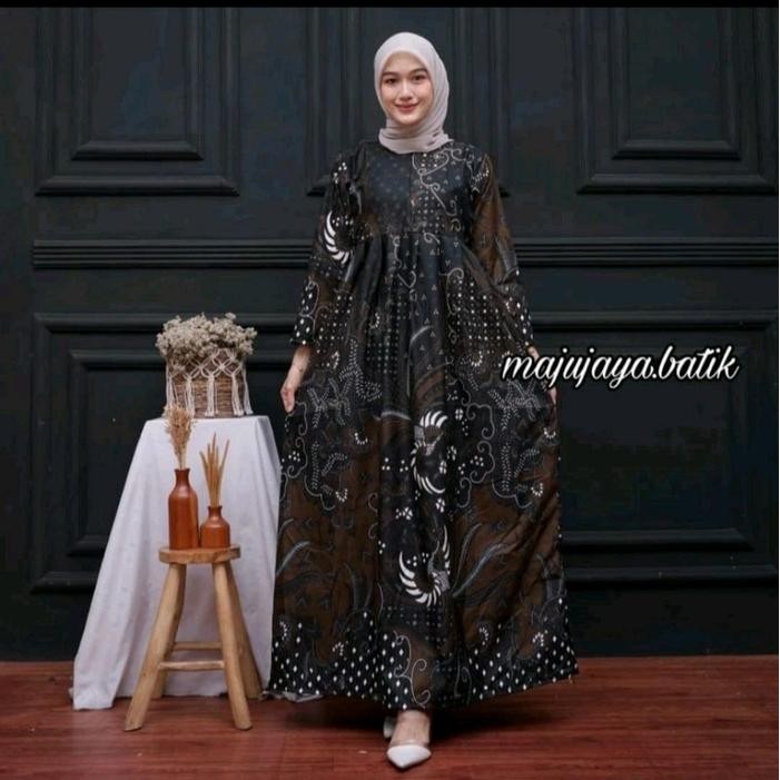 Gamis batik pekalongan busui jumbo Baju wanita muslimah