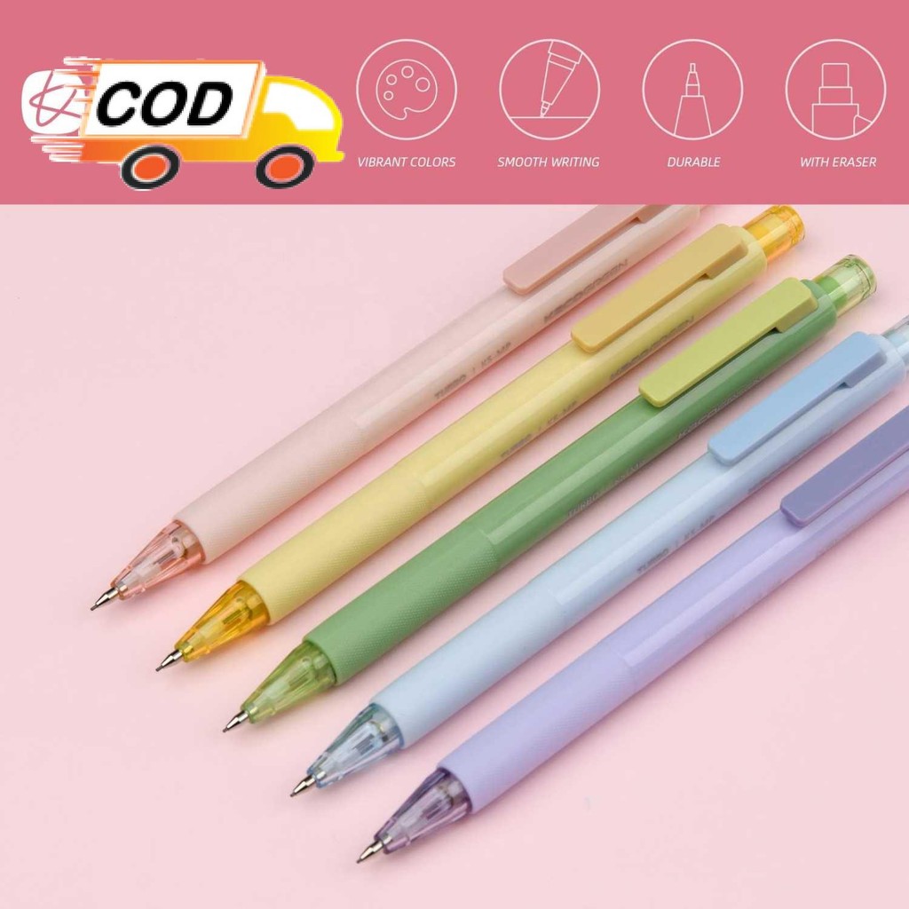 

Pensil Mekanik 0.5mm dengan Penghapus Isi Ulang dan Refill Hemat Rapi Tanpa Mengasah