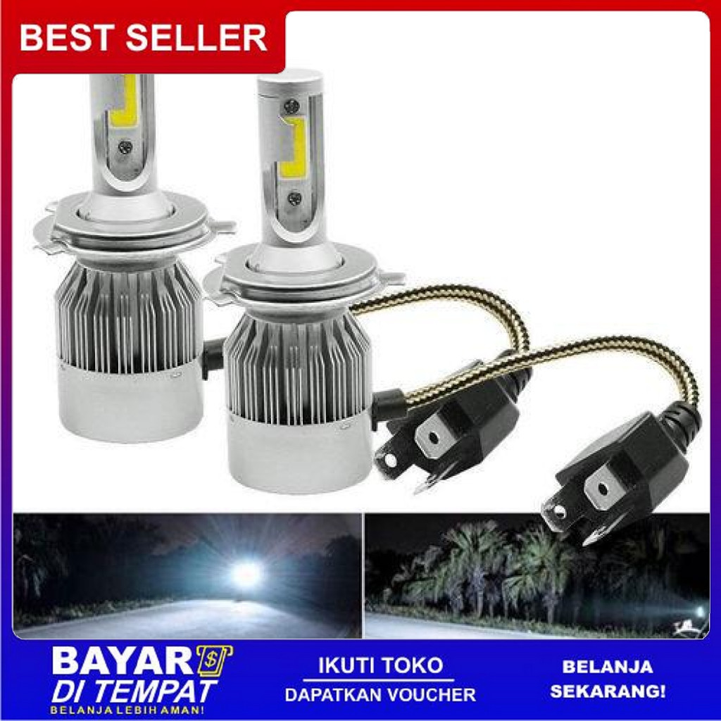 FREE ONGKIR 2PCS LAMPU DEPAN LED BOHLAM LED MOBIL H4 2 PCS AVANZA XENIA INNOVA AGYA AYLA CALYA SIGRA